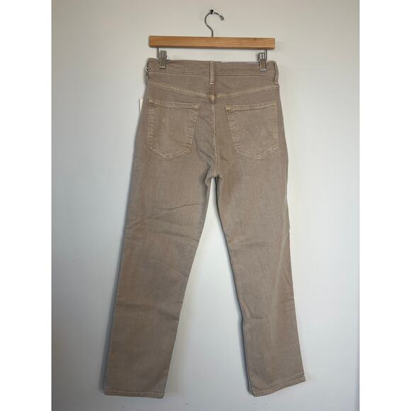 NWT Mother The Tomcat High Waist Stretch Ankle Straight Leg Jeans Tan Size:28 - Picture 8 of 9